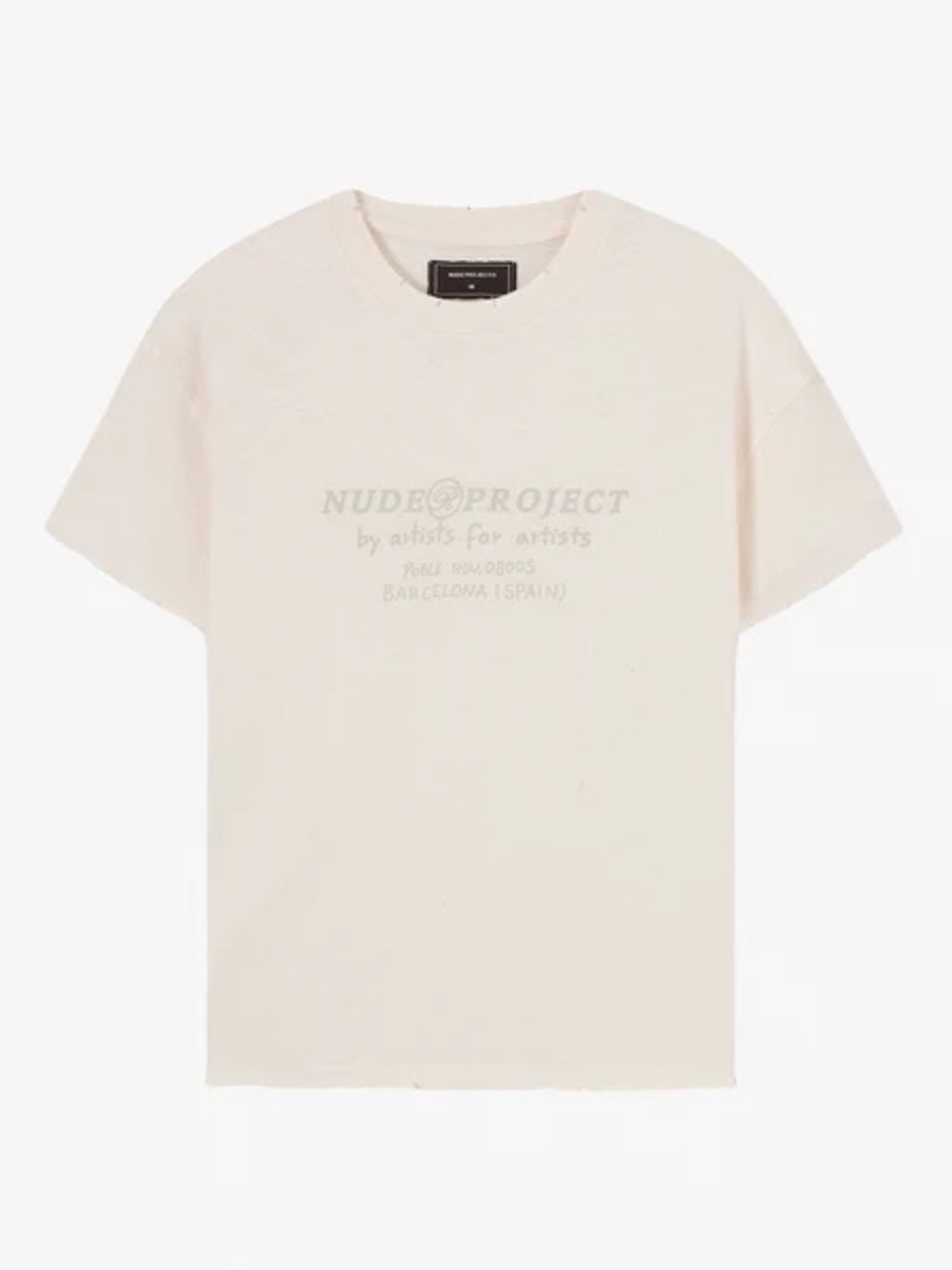 Cream Logo Crewneck T-Shirt